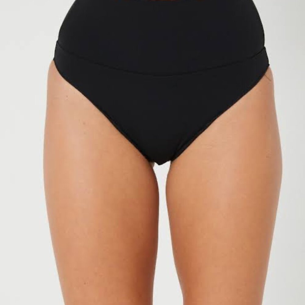 It's‎ Now Cool The Contour Black High Waist Pant Bikini Bottom Size L NEW